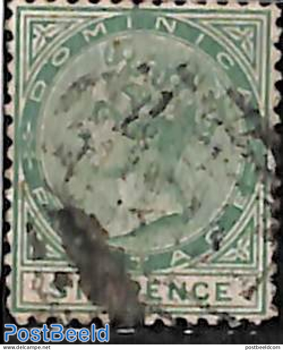 Dominica 1874 6d, WM CC-Crown, Perf. 12.5, Used, Used Stamps - Dominicaine (République)