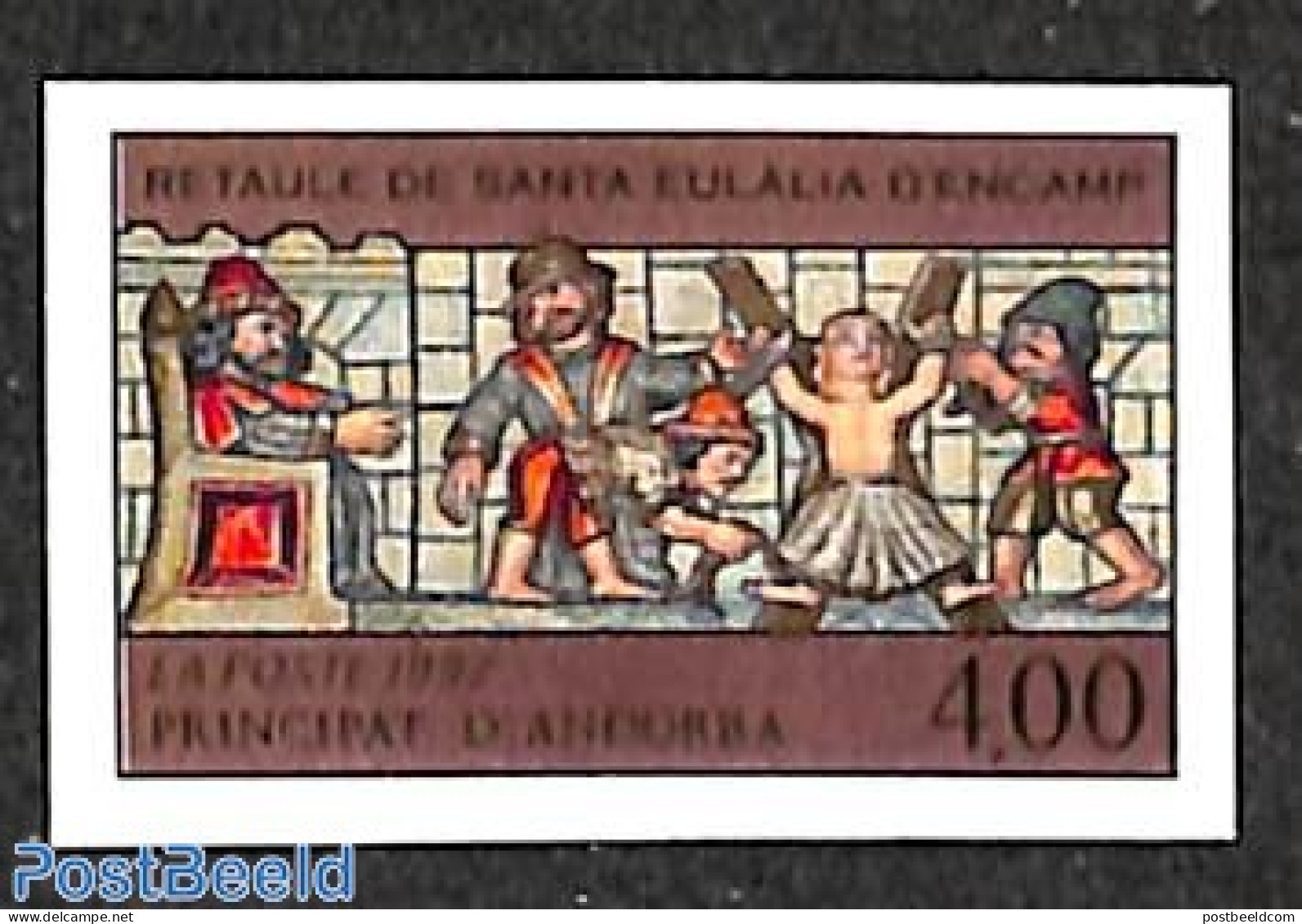Andorra, French Post 1992 Religious Art 1v, Imperforated, Mint NH, Religion - Religion - Unused Stamps