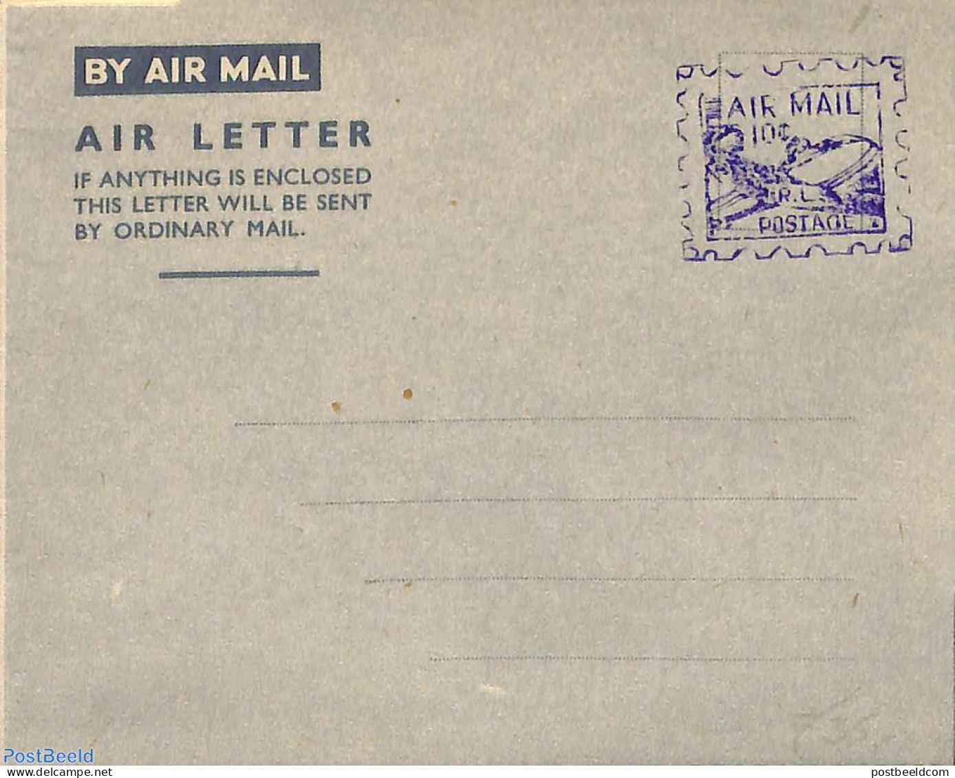 Liberia 1948 Aerogramme 10c, Unused Postal Stationary, Transport - Aircraft & Aviation - Aerei