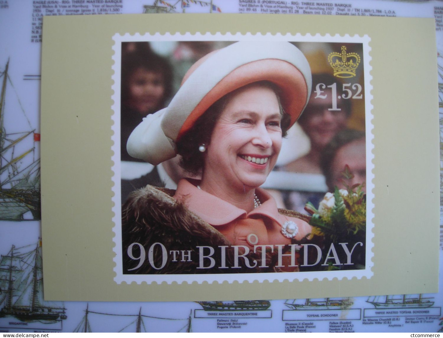 PHQ Queen's 90th birthday, 90e de la Reine, 7 postcards, 7 cartes postale