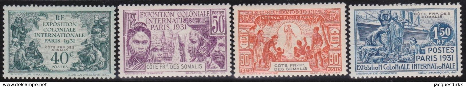 Côte De Somalis .  Y&T   .    137/140    .   *    .    Neuf Avec Gomme - Neufs