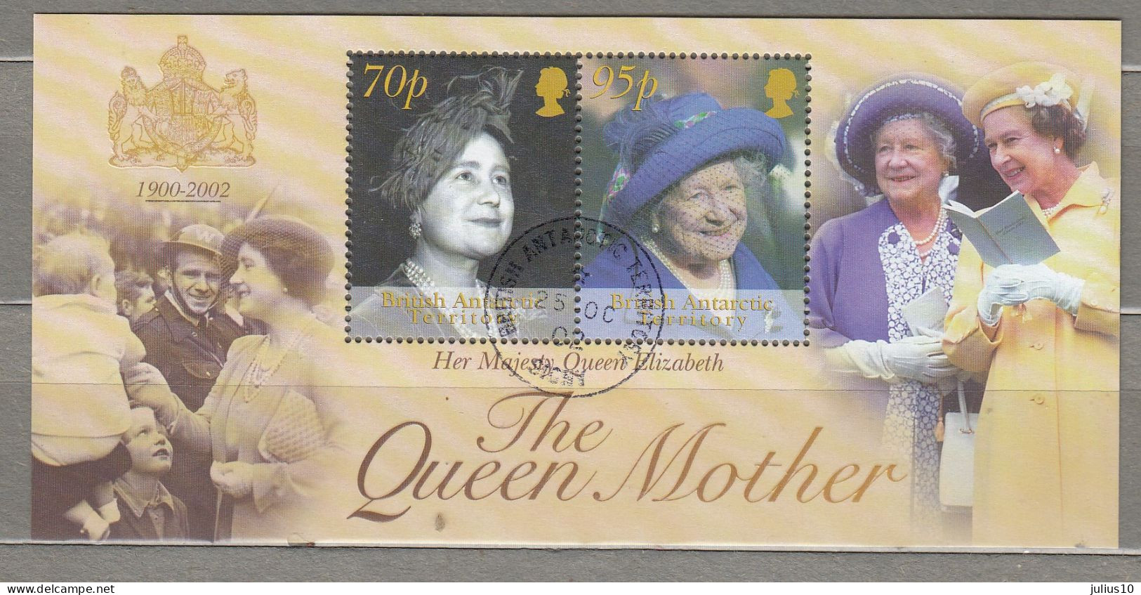 British Antarctic Territory BAT Queen Mother Used(o) Mi Bl 10 #33924 - Usados