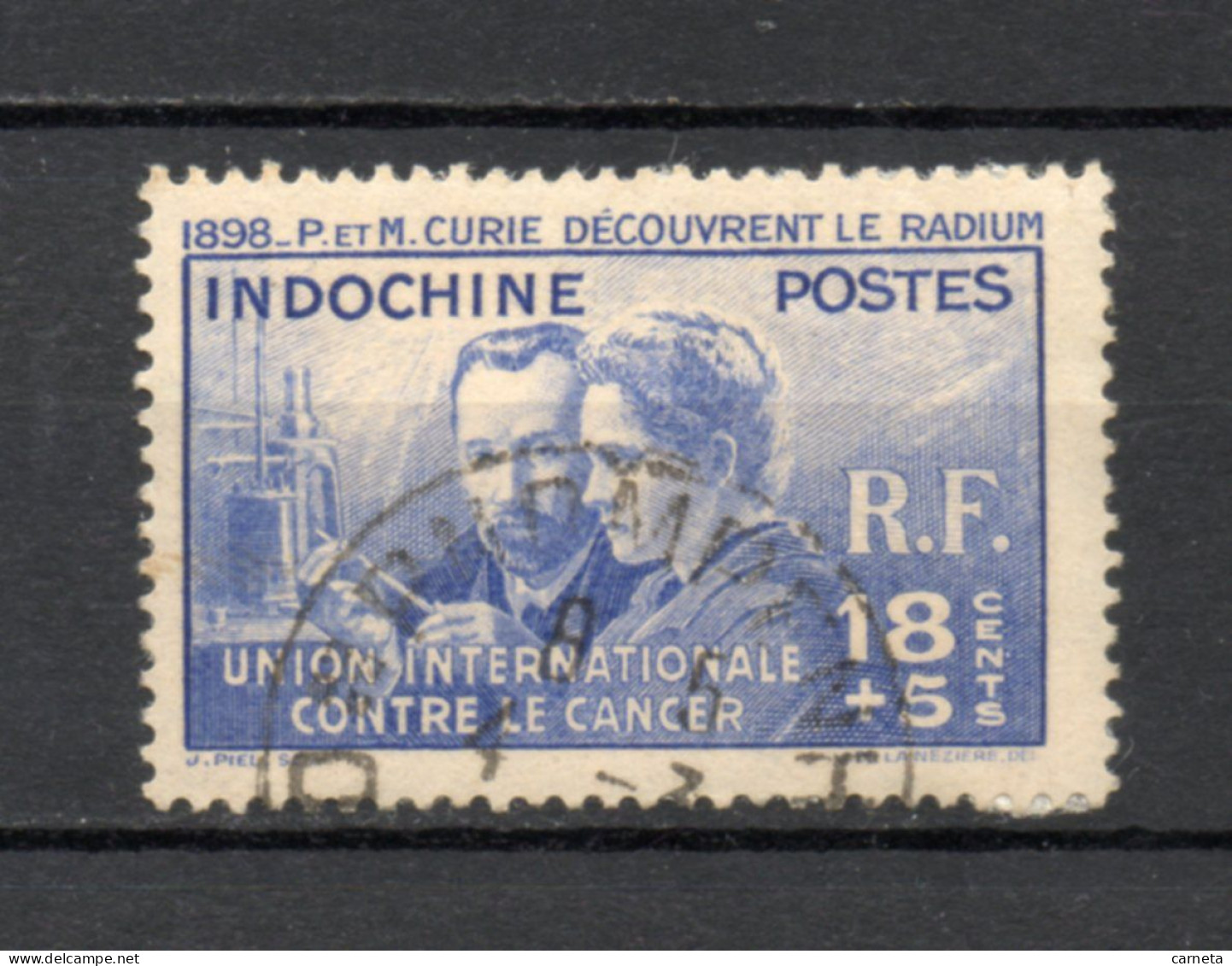 INDOCHINE  N° 202   OBLITERE  COTE 17.00€   PIERRE ET MARIE CURIE - Oblitérés