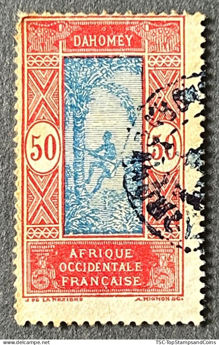 FRDY074U - Man Climbing Oil Palm - 50 C Used Stamp - Dahomey - 1926 - Gebraucht
