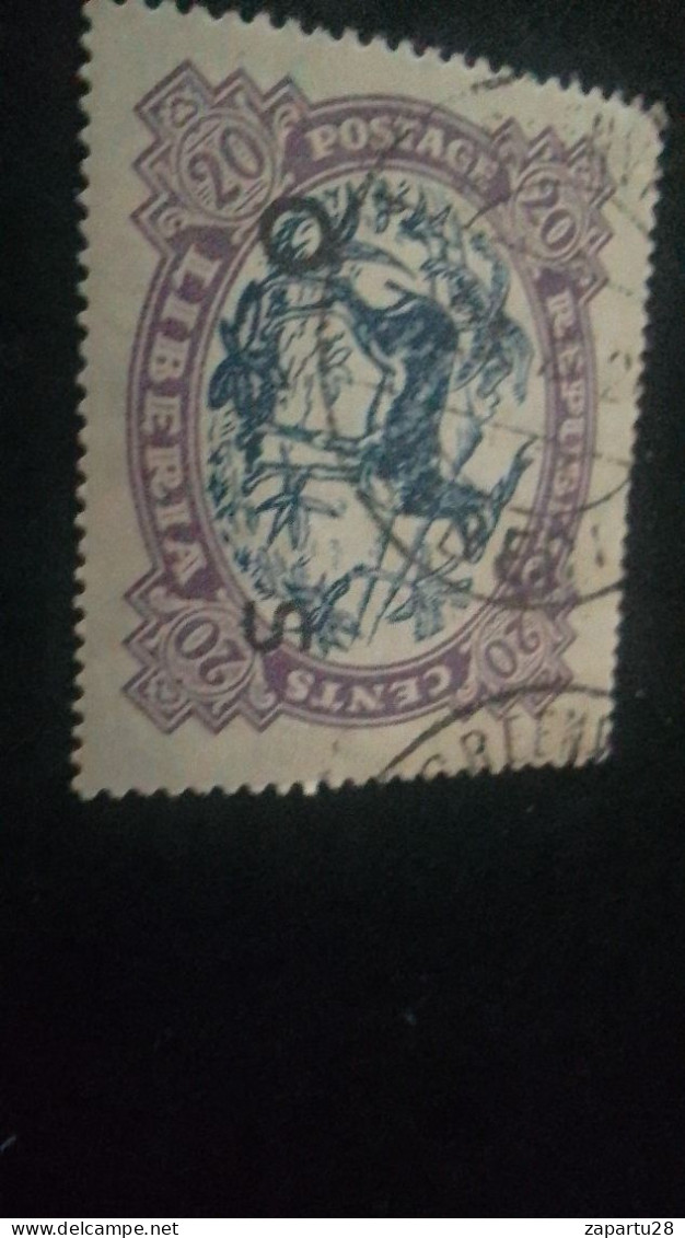 LİBERYA-1920-30   20  C      DAMGALI - Liberia