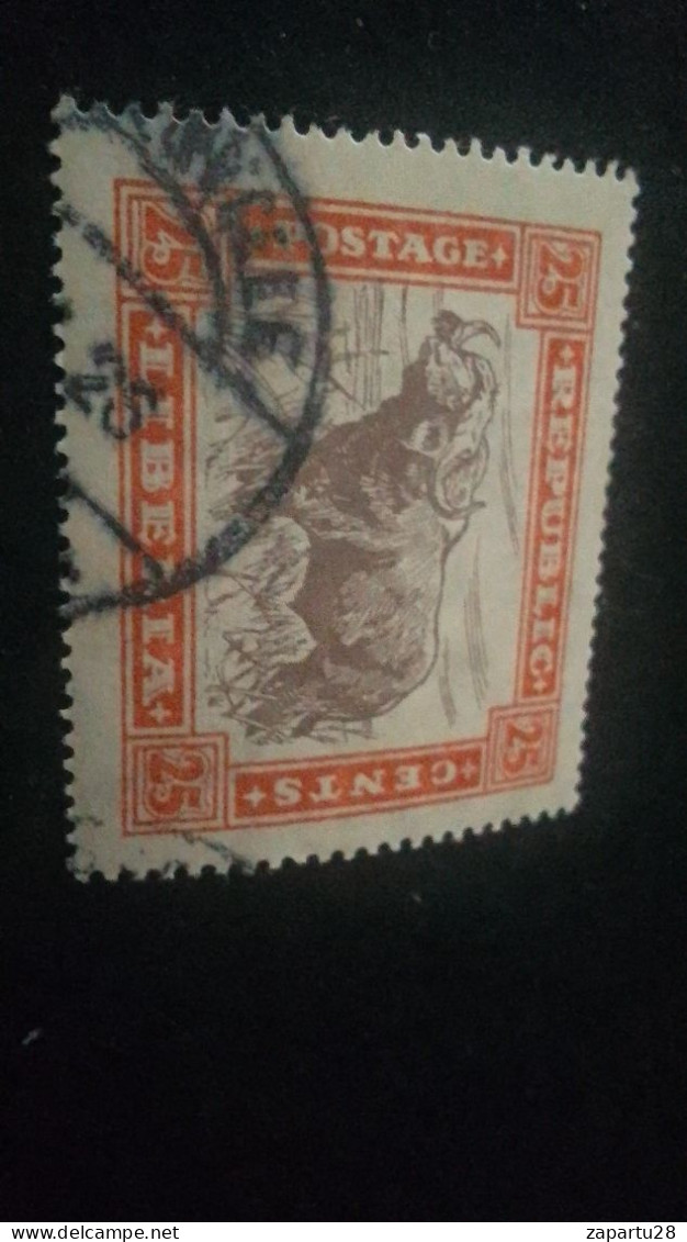 LİBERYA-1920-30   25  C      DAMGALI - Liberia