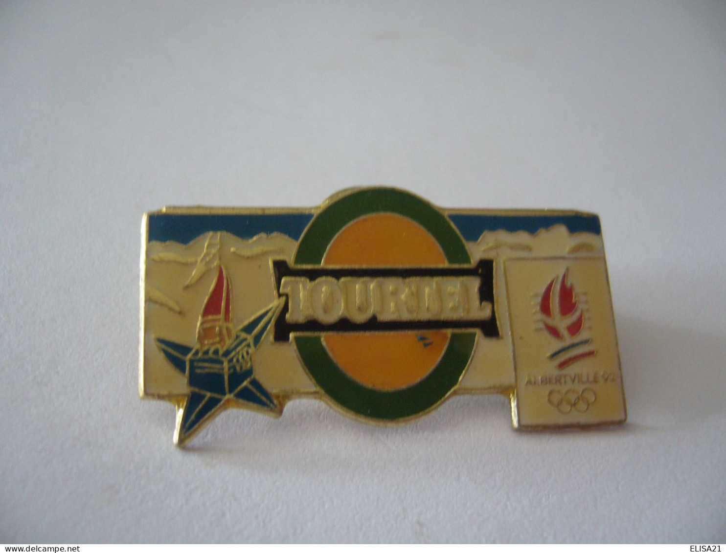 PIN'S PINS PIN PIN’s ピンバッジ  TOURTEL ALBERVILLE 92 JEUX OLYMPIQUES - Olympic Games