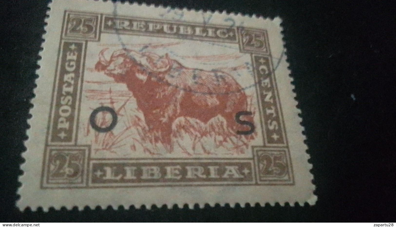 LİBERYA-1920-30   25  C      DAMGALI - Liberia