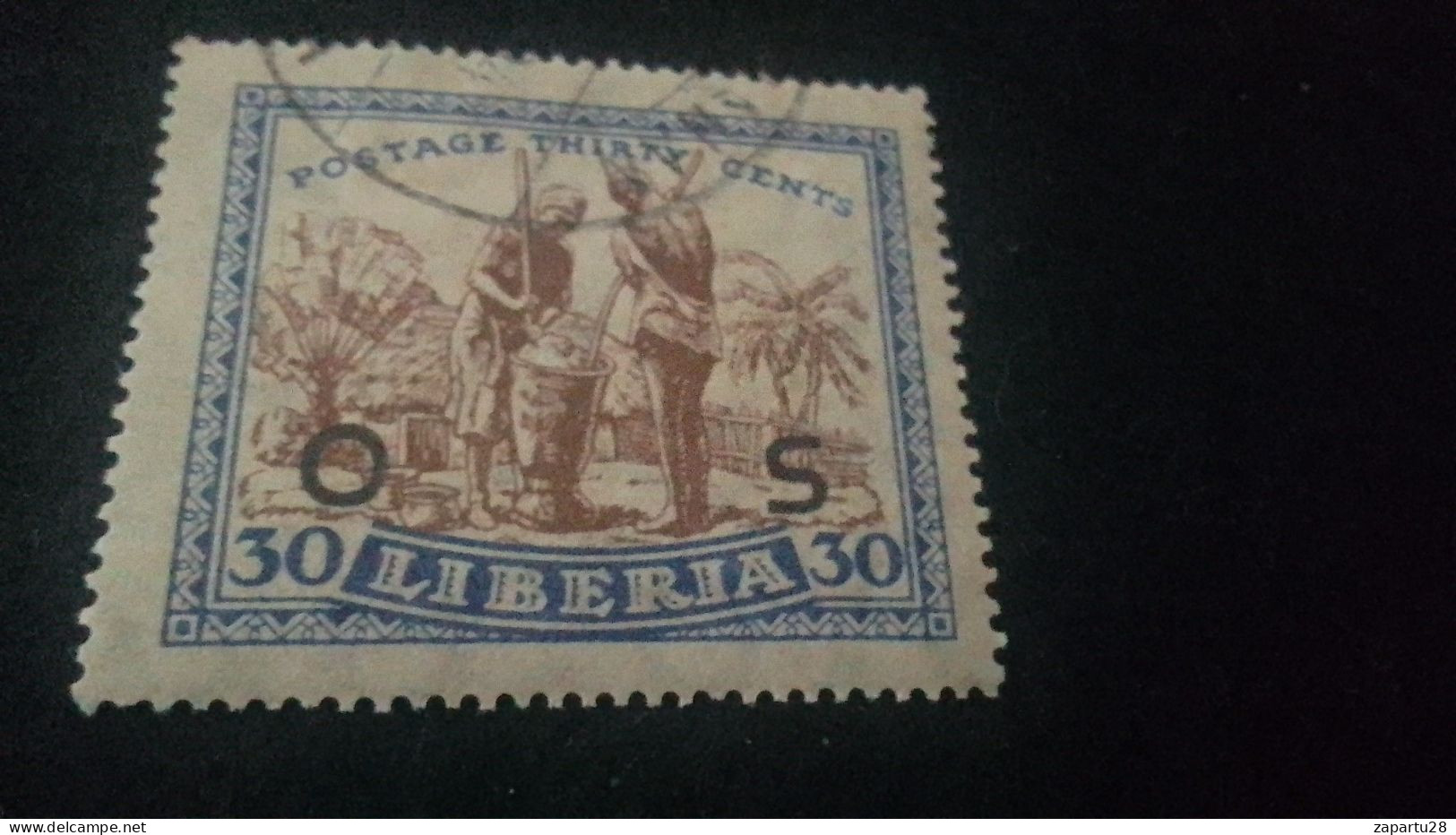 LİBERYA-1920-30   30  C      DAMGALI - Liberia