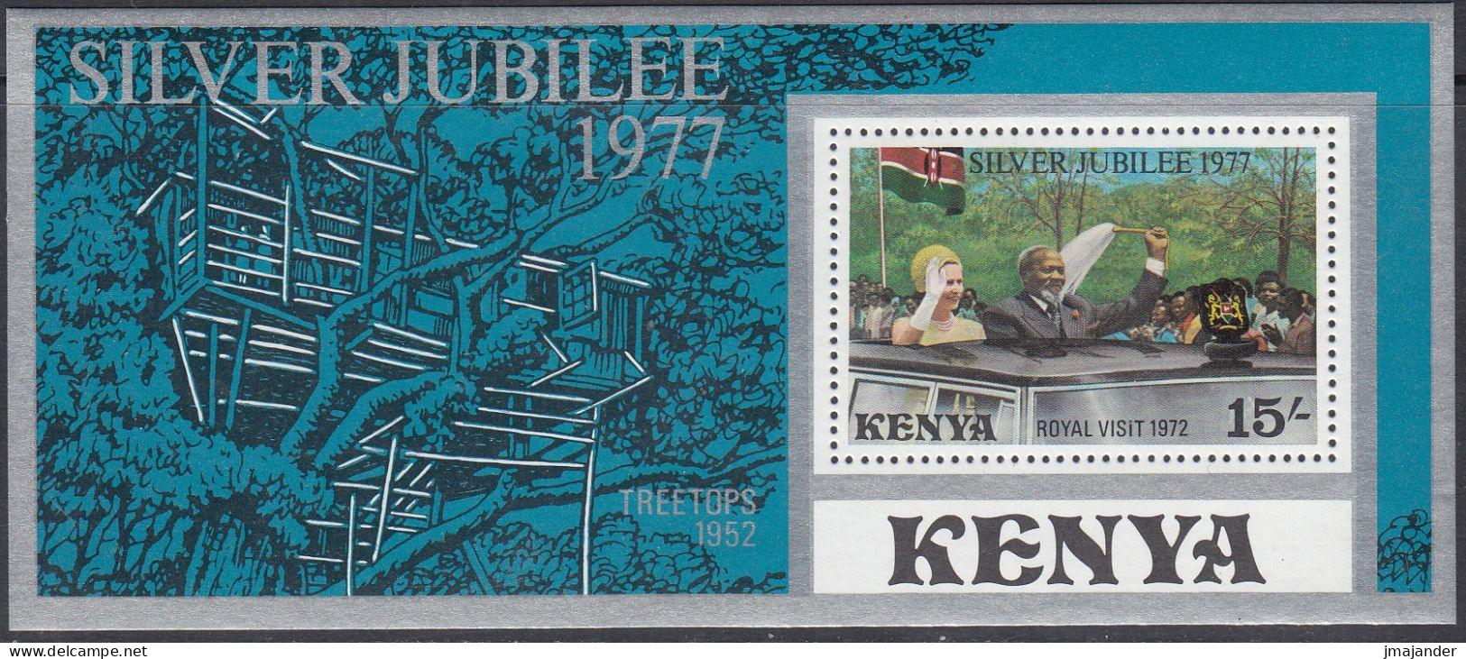 Kenya 1977 - Silver Jubilee Of Queen Elizabeth II - Mi Block 8 (85) ** MNH - Kenia (1963-...)