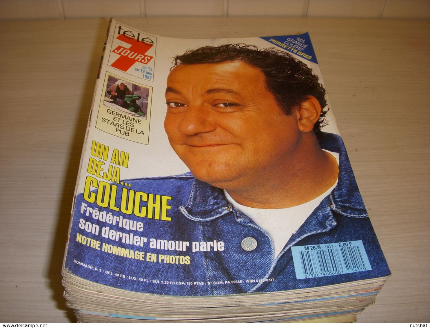 TELE 7 JOURS 1411 06.1987 COLUCHE BOCUSE LANOUX DENEUVE - Télévision