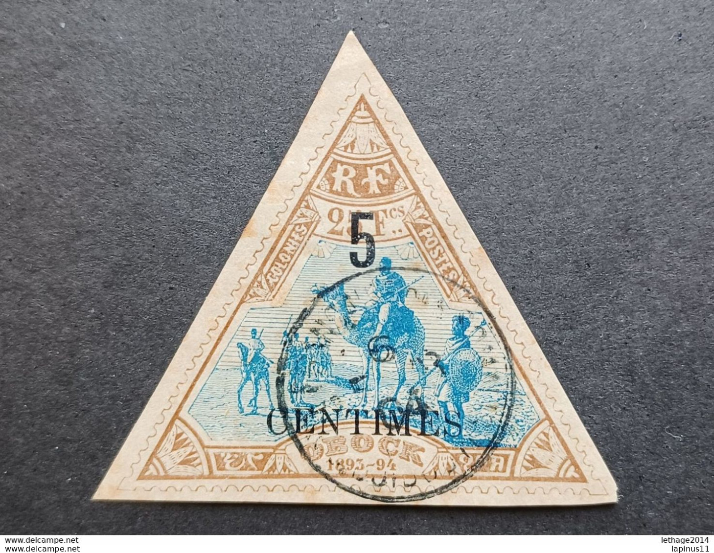 TIMBRES D OBOCK COTE DES SOMALIS SOMALIE الصومال SOOMAALYIA 1902 View Of DJIBOUTI CAT YVERT N.35 - Oblitérés