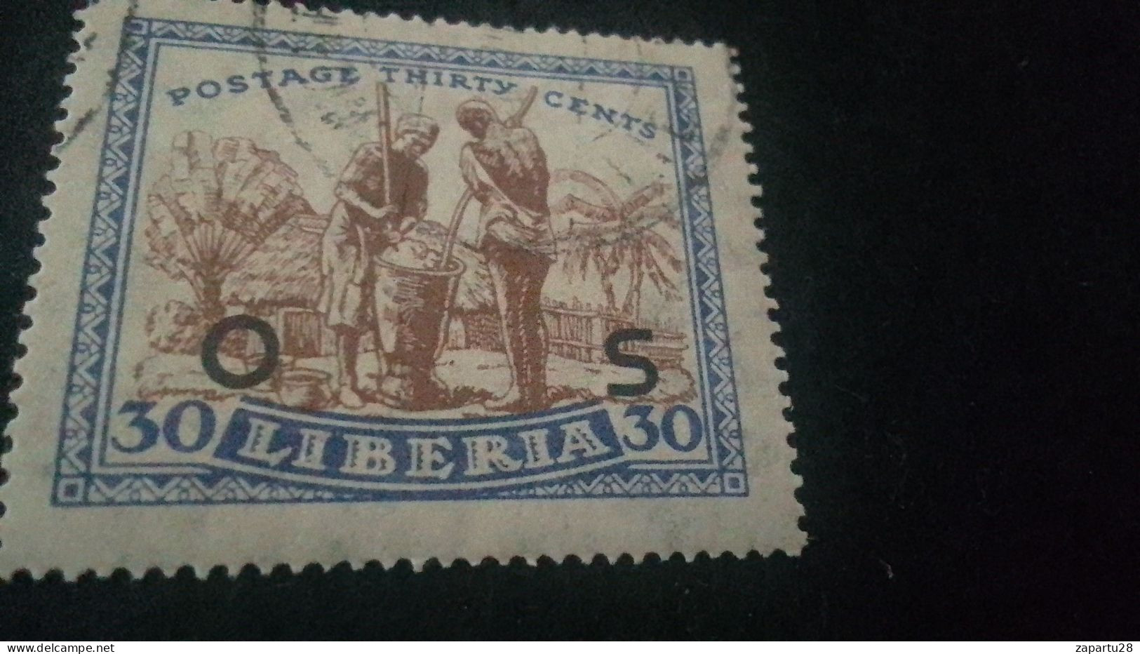 LİBERYA-1920-30   30  C      DAMGALI - Liberia