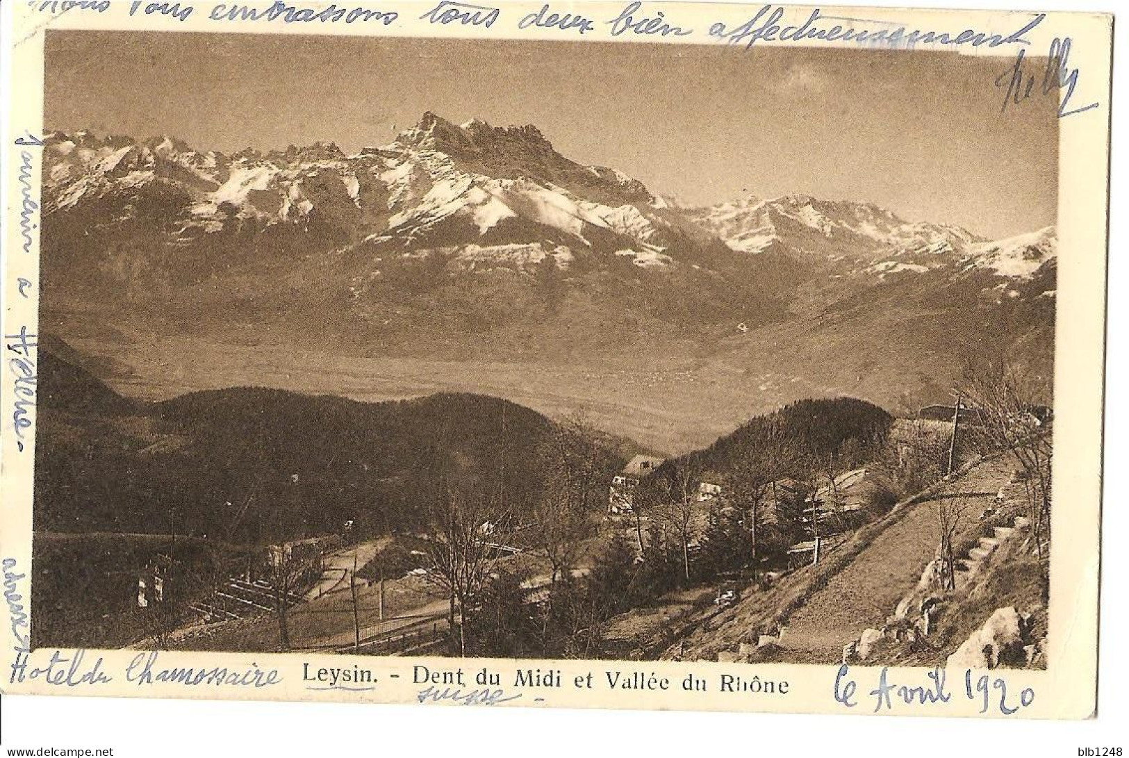 Suisse > 2 CPA De  Leysin Dent Du Midi Et Vallée Du Rhone Vue Generale - Leysin