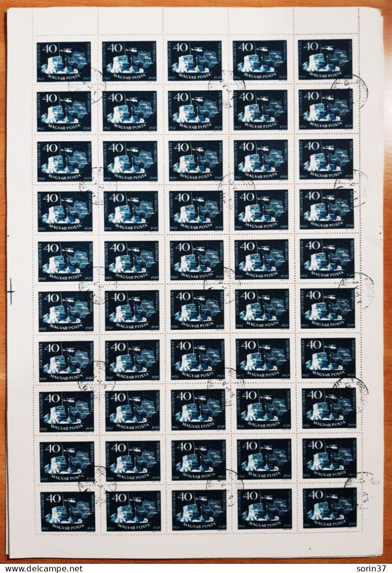 Hungria Pliego 50 Sellos Año 1959 Usado  Año Geográfico - Used Stamps