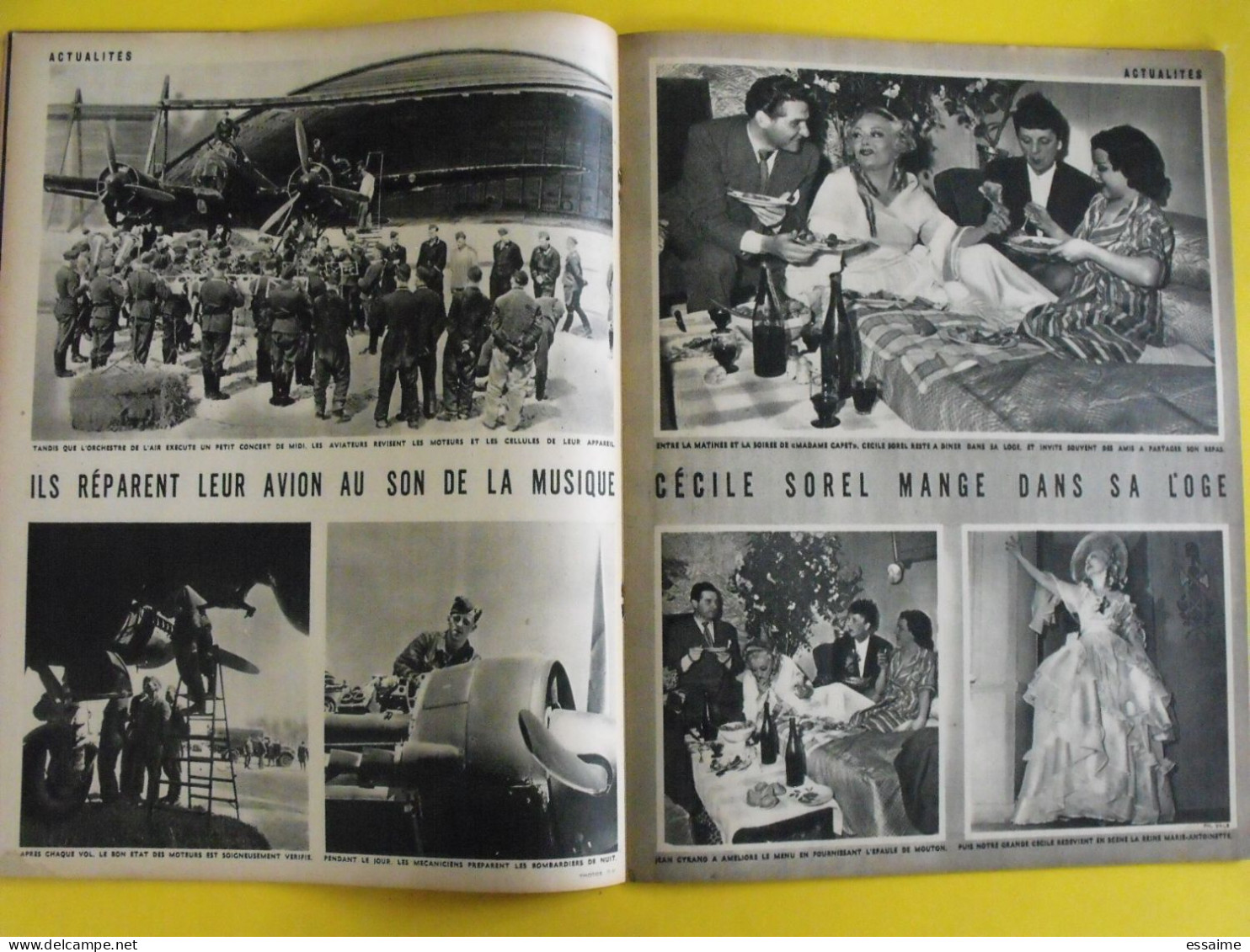 6 revues La semaine de 1941. actualités guerre. photos collaboration maurice chevalier viviane romance roosevelt