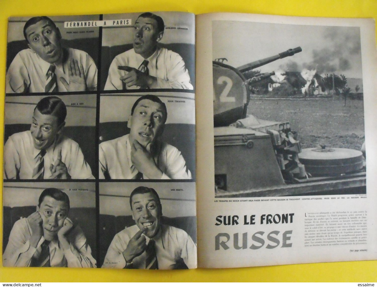 6 revues La semaine de 1941. actualités guerre. photos collaboration maurice chevalier viviane romance roosevelt