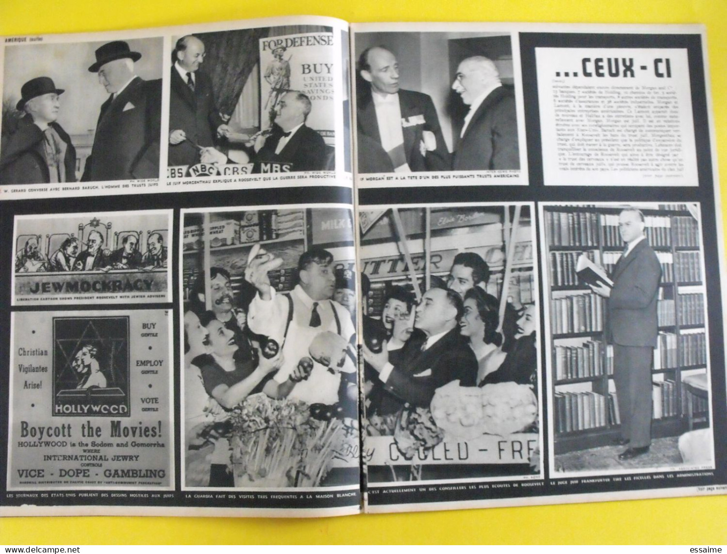 6 revues La semaine de 1941. actualités guerre. photos collaboration maurice chevalier viviane romance roosevelt