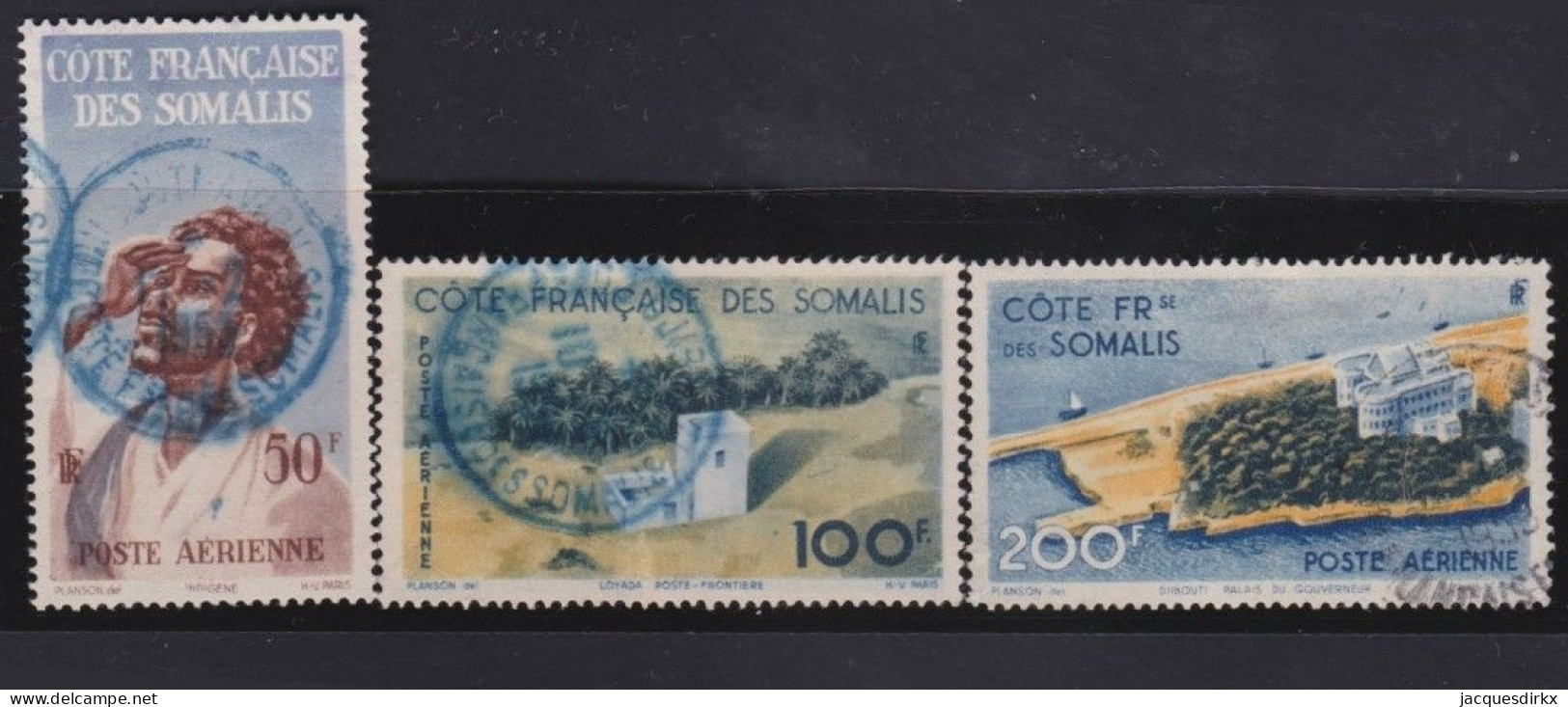 Côte De Somalis .  Y&T   .     PA 20/22     .     O   .   Oblitéré - Usati