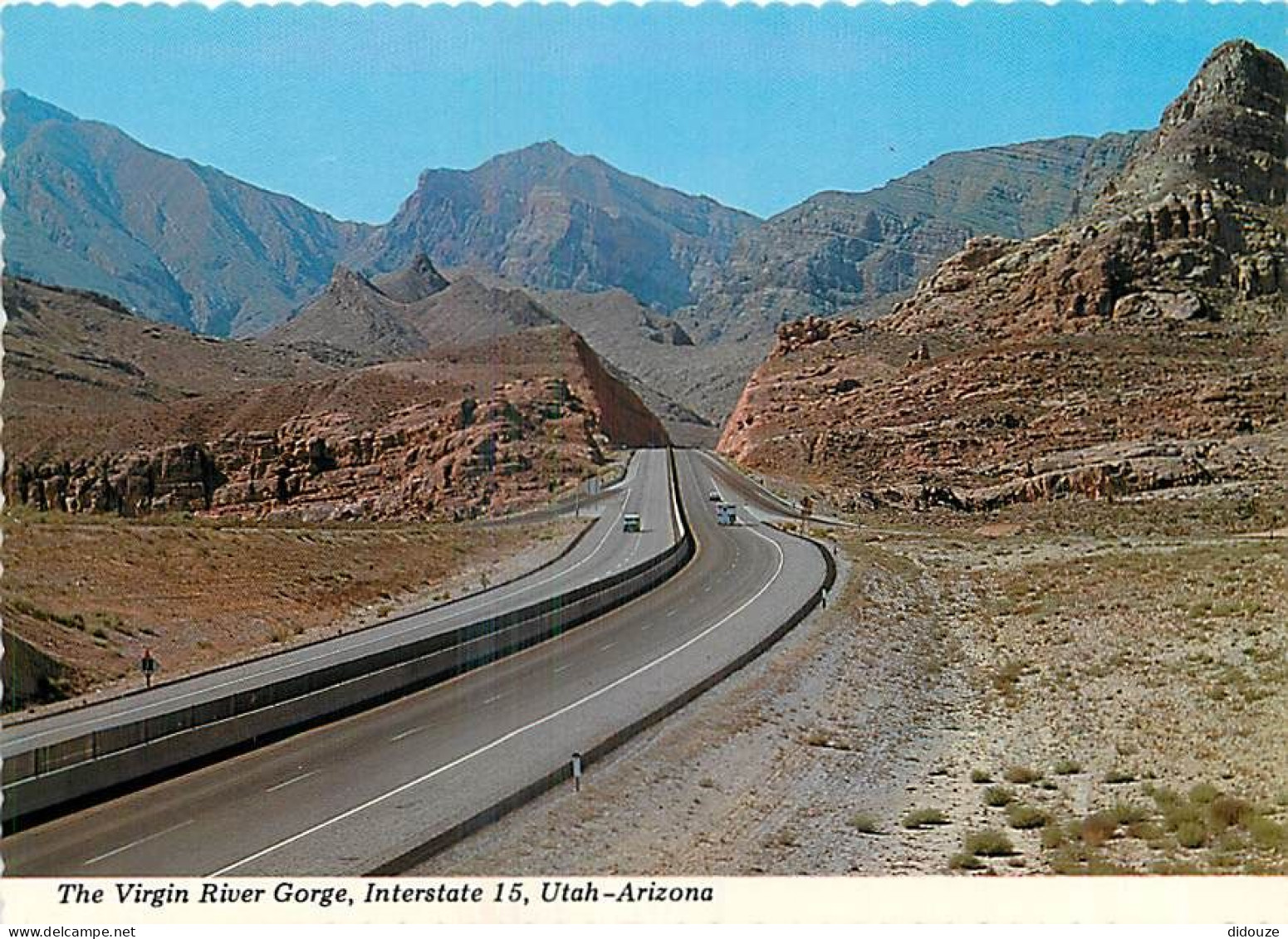 Etats Unis - Virgin River Gorge - Interstate 15 - Etat De Utah - Utah State - Carte Dentelée - CPSM Grand Format - Carte - Andere & Zonder Classificatie