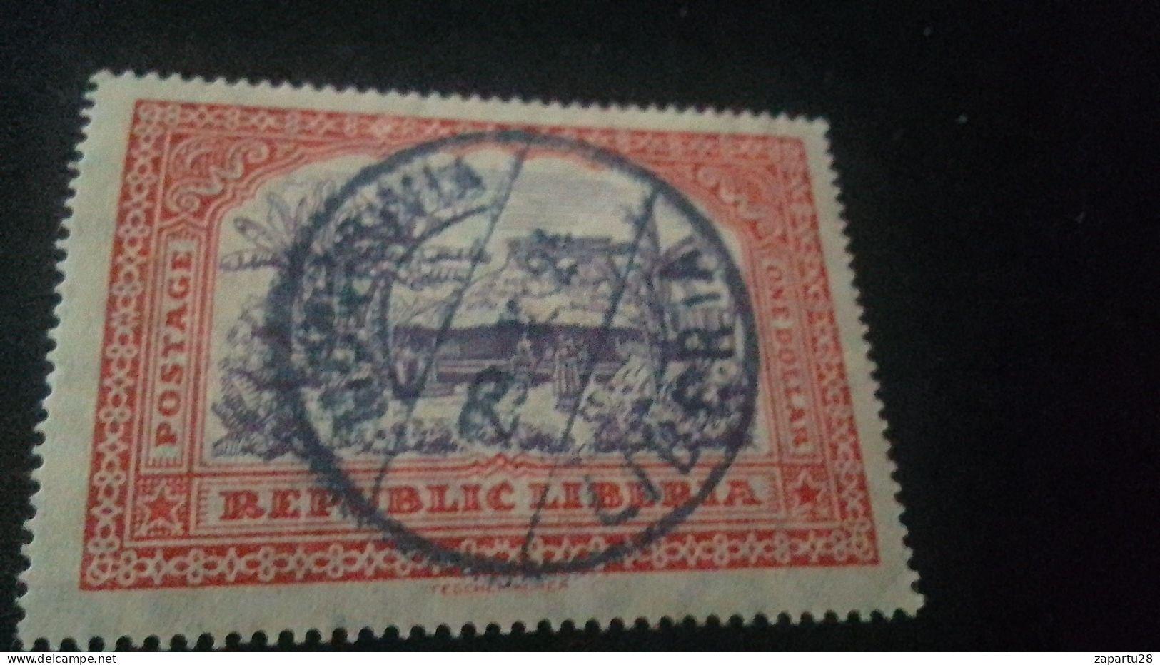 LİBERYA-1920-30   ONE DOLLR      DAMGALI - Liberia