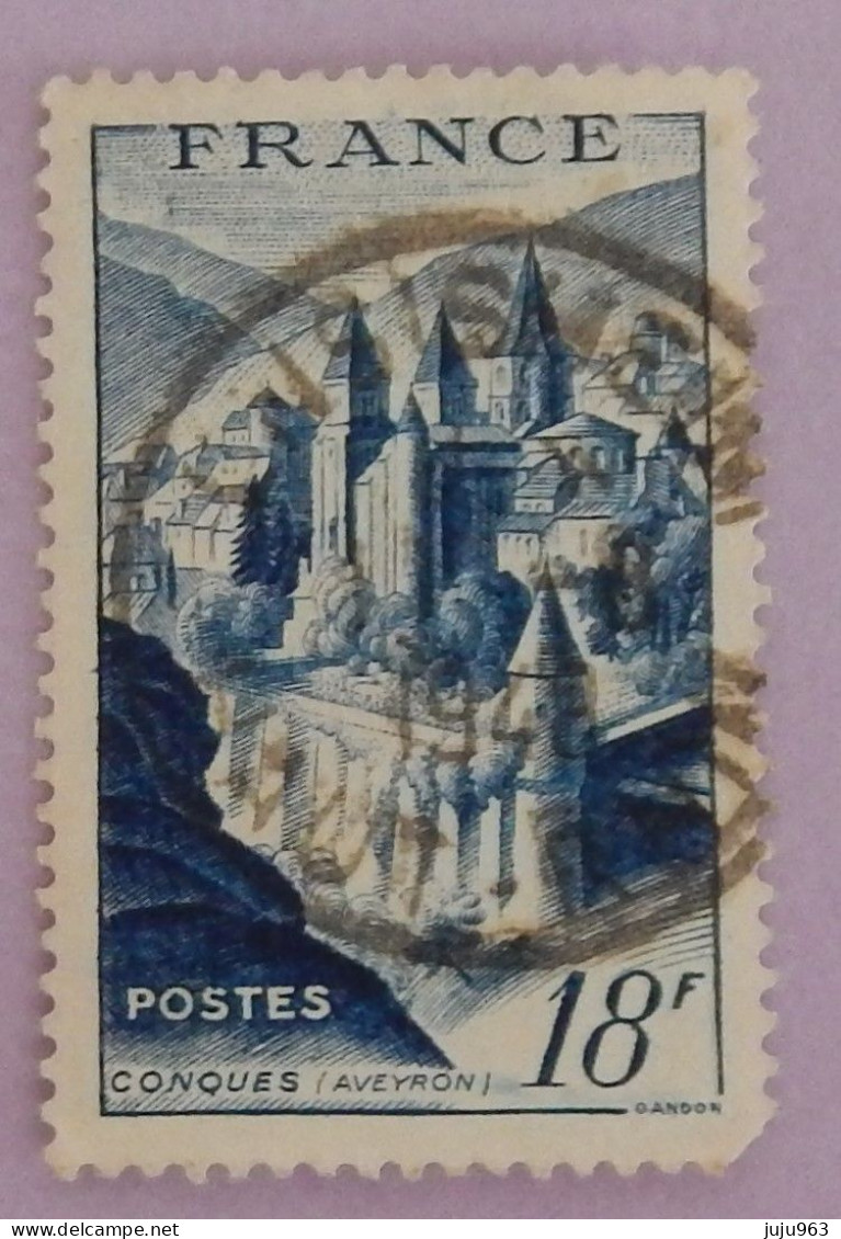 FRANCE YT 805 OBLITERE "CONQUES" ANNÉE 1948 - Used Stamps