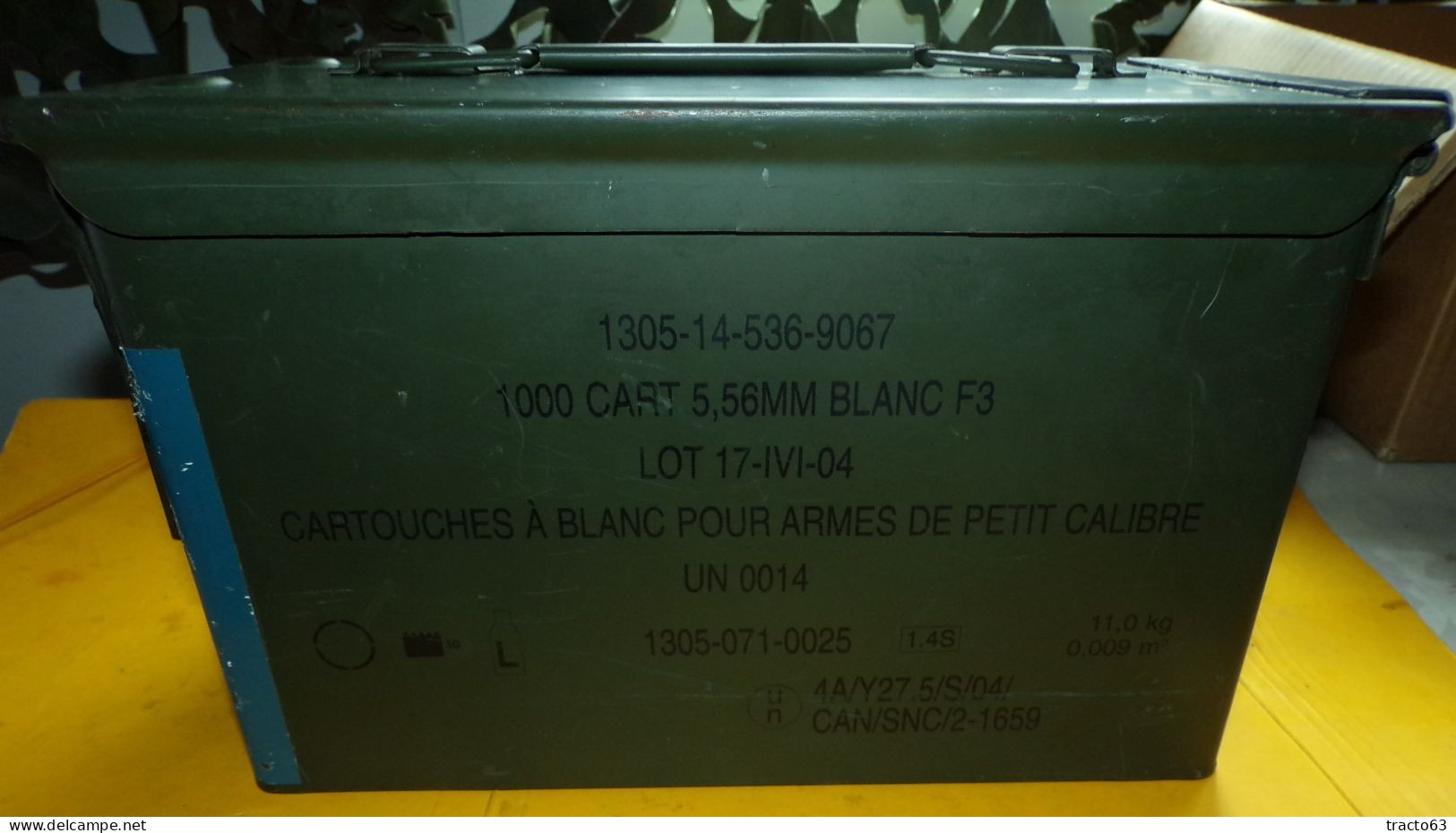 ARMEE FRANCAISE   : CAISSE EN METAL , POIDS 2,500 KG DIMENSION LONGUEUR 28 CM HAUTEUR 18 CM LARGEUR 15 CM ,BON ETAT VOIR - Equipment
