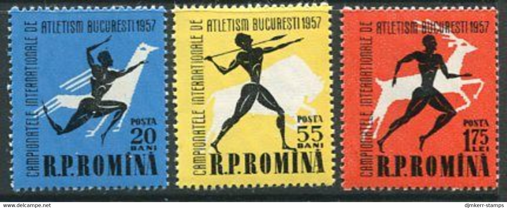 ROMANIA 1957 Athletics World Championship MNH / **.  Michel 1666-68 - Ungebraucht