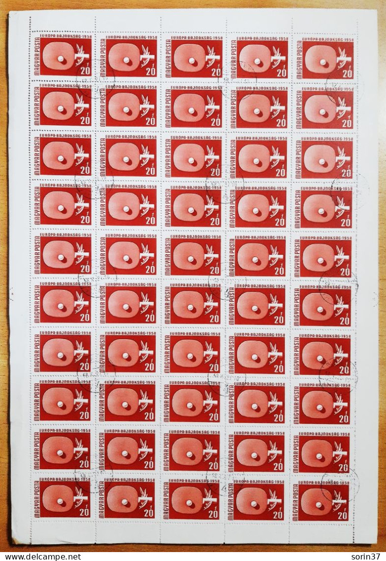 Hungria Pliego 50 Sellos Año 1958 Usado  Deportes - Used Stamps