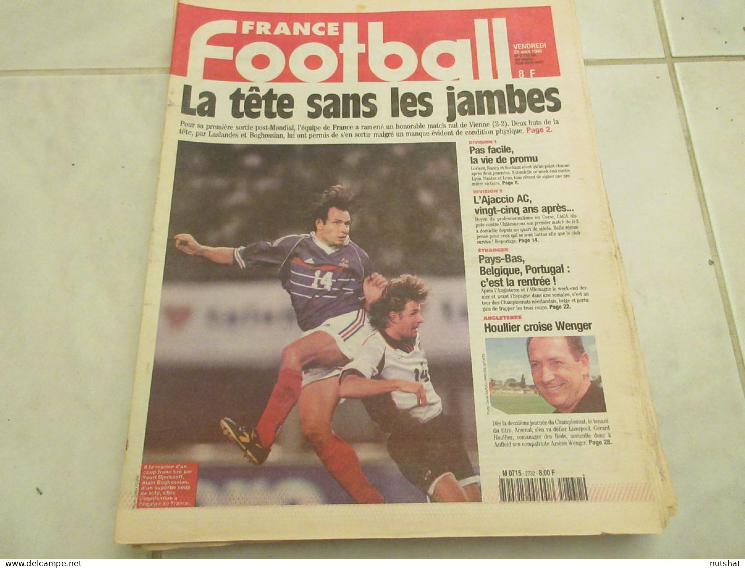 FRANCE FOOTBALL 2732B 21.08.1998 AUTRICHE FRANCE 2-2 DJORKAEFF SOCHAUX NANCY - Andere & Zonder Classificatie