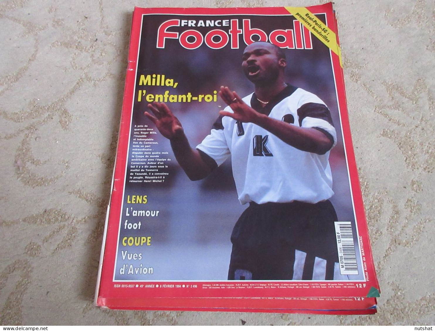 FRANCE FOOTBALL 2496 08.02.1994 Henri MICHEL CAMEROUN Roger MILLA R. BOLI REAL - Otros & Sin Clasificación
