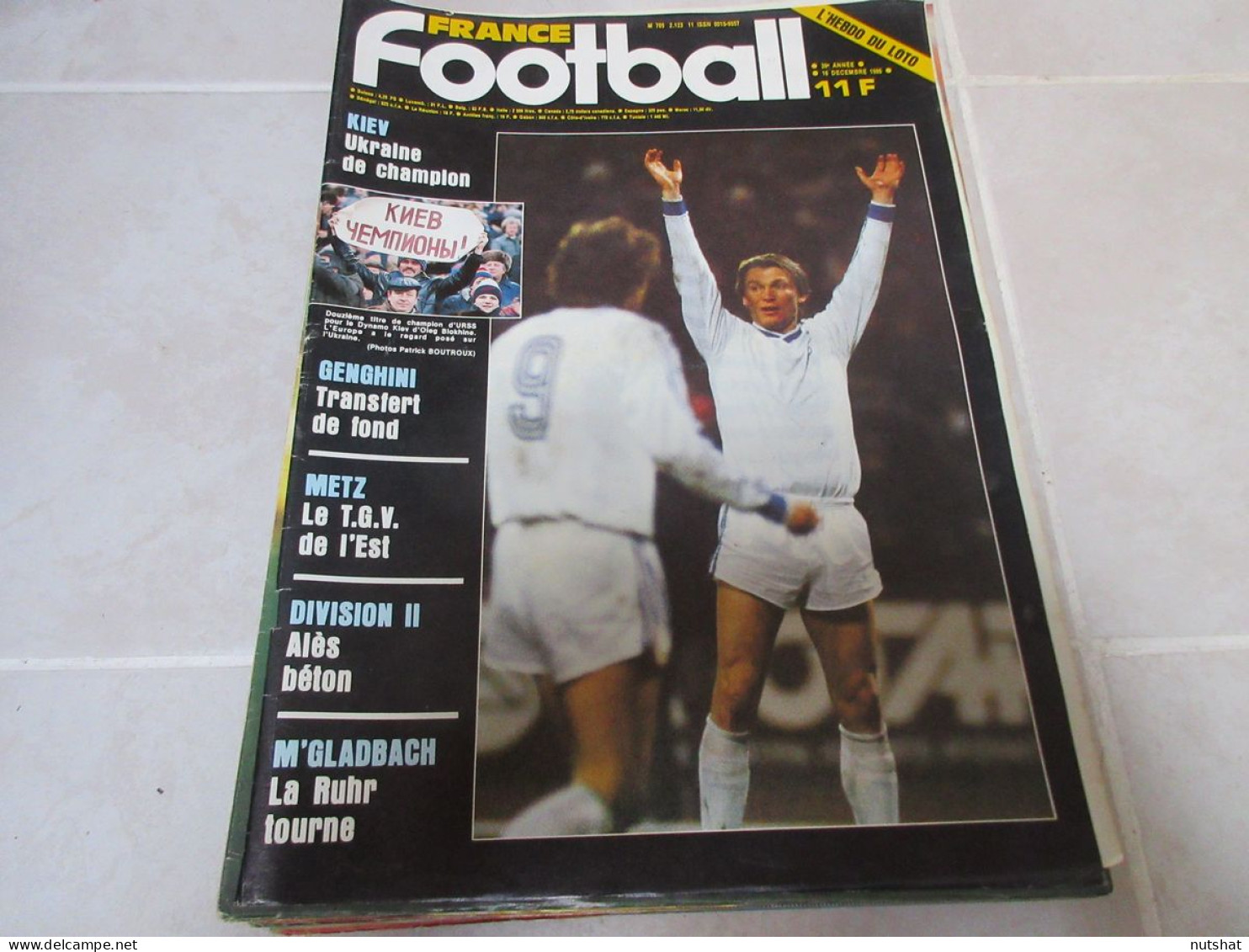 FRANCE FOOTBALL 2123 16.12.1986 DYNAMO KIEV TOULOUSE RUTY GENGHINI METZ ALES - Sonstige & Ohne Zuordnung