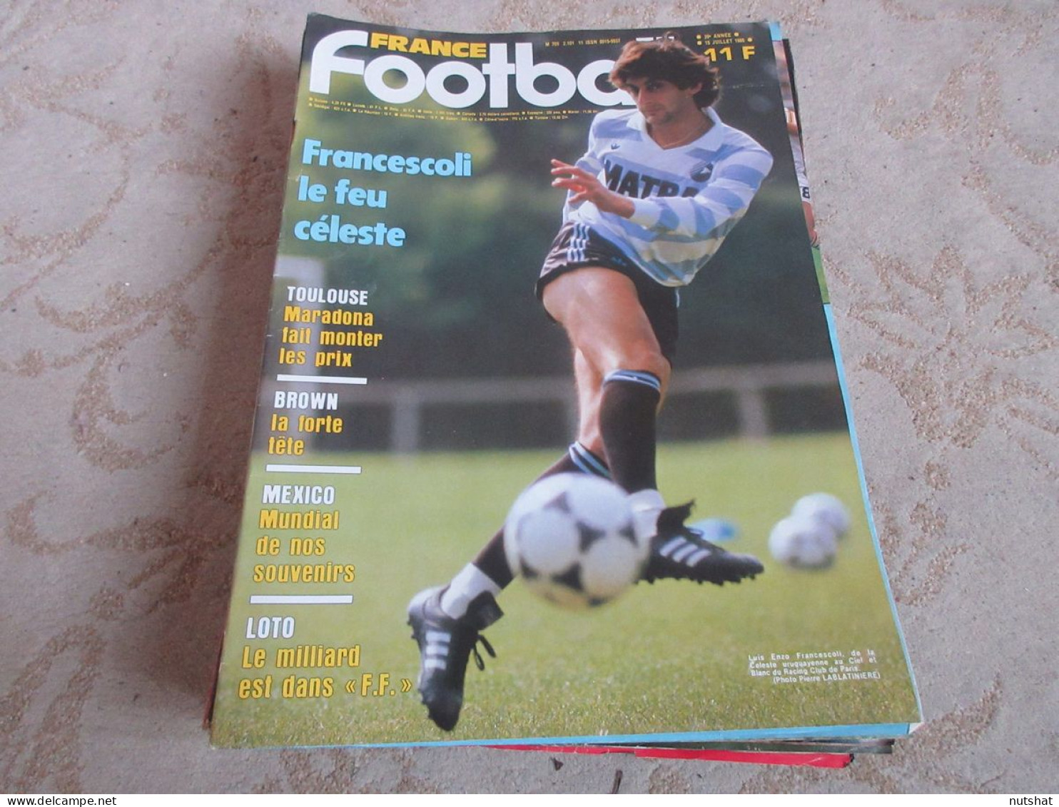 FRANCE FOOTBALL 2101 15.07.1986 TOULOUSE MARADONA STOPYRA Jose Luis BROWN        - Otros & Sin Clasificación