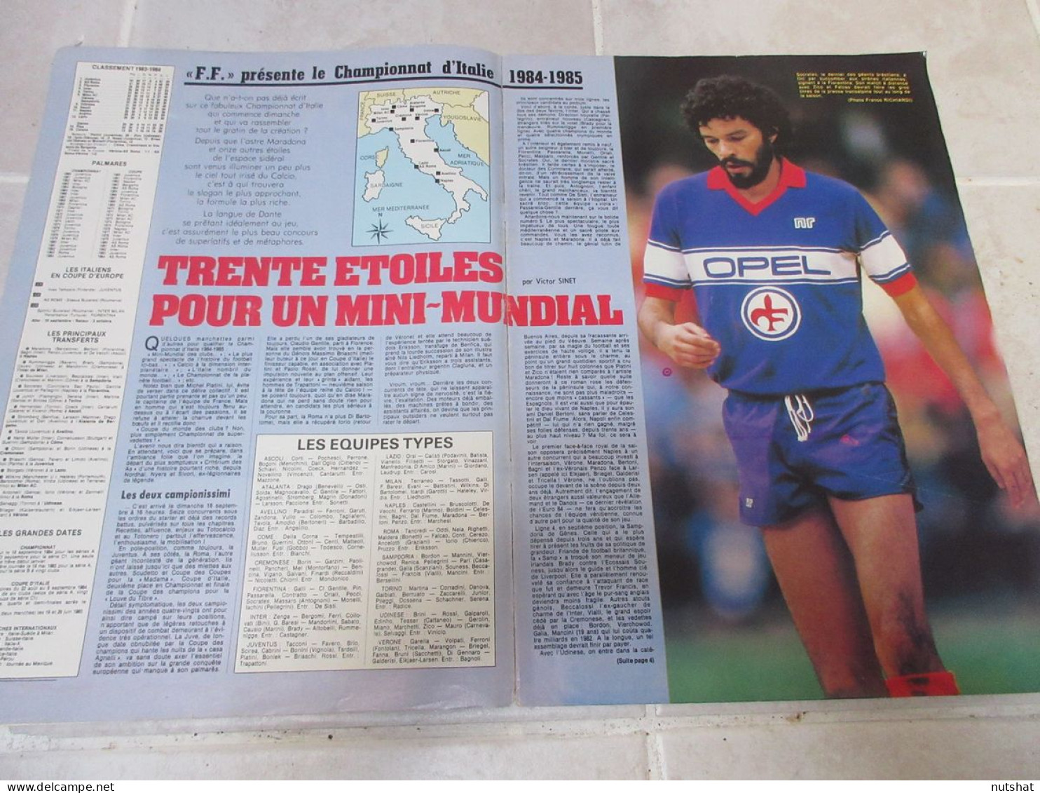 FRANCE FOOTBALL 2005 11.09.1984 STRASBOURG Michel PLATINI FRANCE INTER De MILAN  - Autres & Non Classés