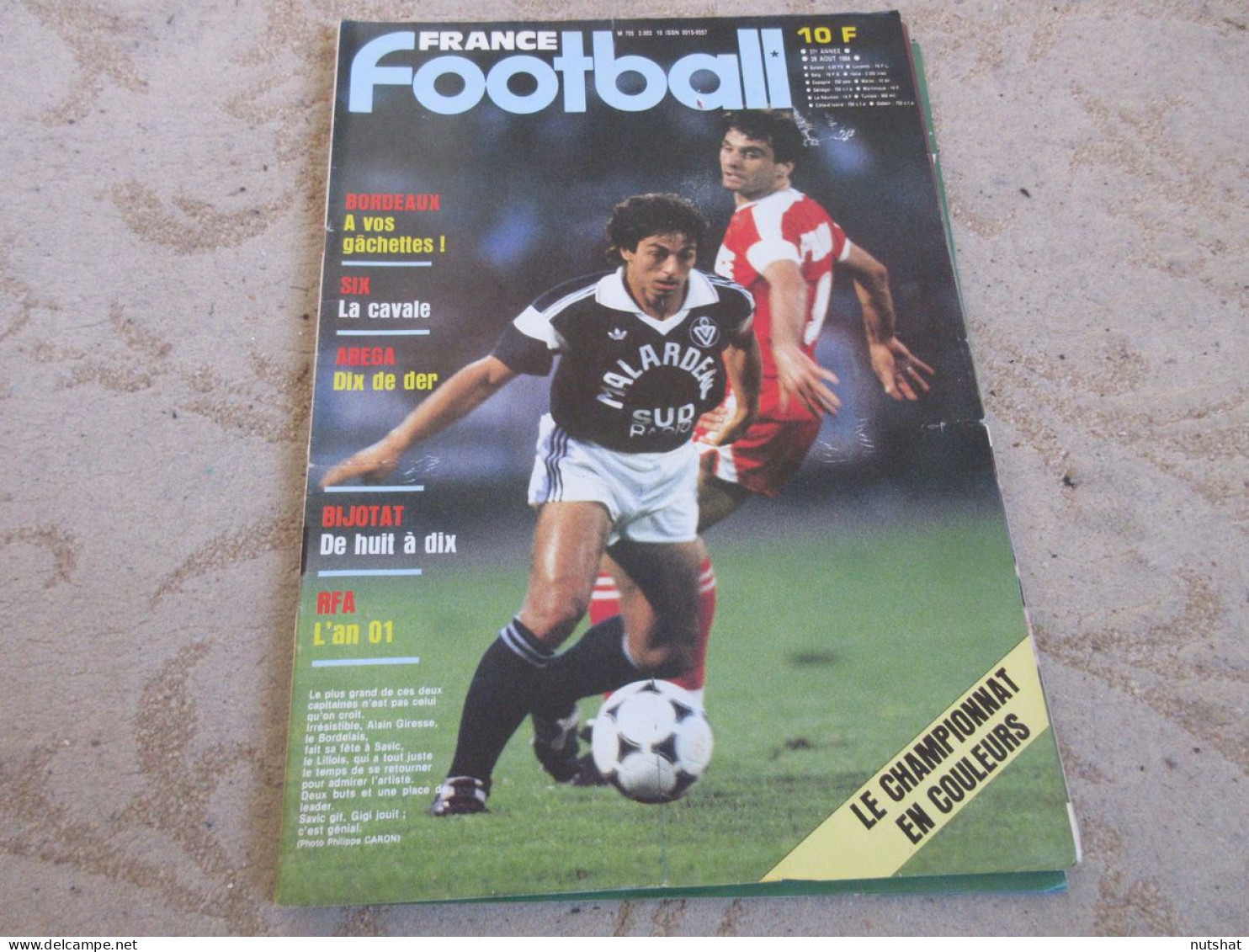 FRANCE FOOTBALL 2003 28.08.1984 TOULON Didier SIX BUNDESLIGA 84-85 ALLEMAGNE     - Other & Unclassified