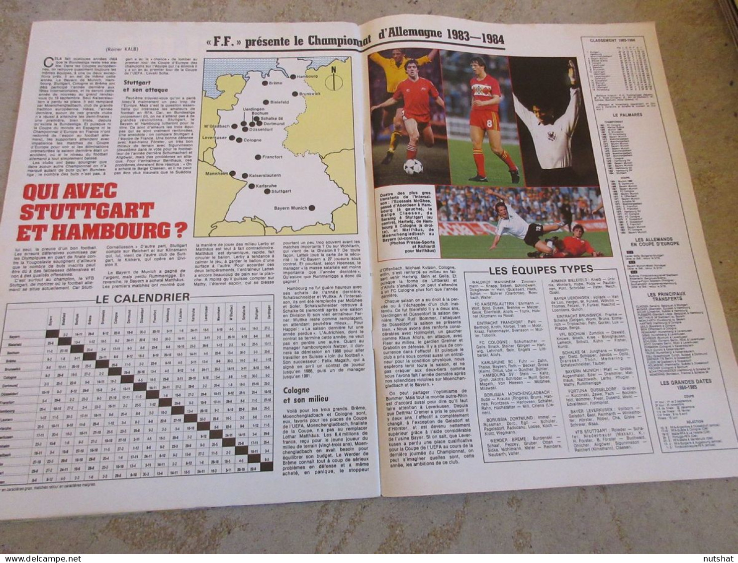 FRANCE FOOTBALL 2003 28.08.1984 TOULON Didier SIX BUNDESLIGA 84-85 ALLEMAGNE     - Andere & Zonder Classificatie