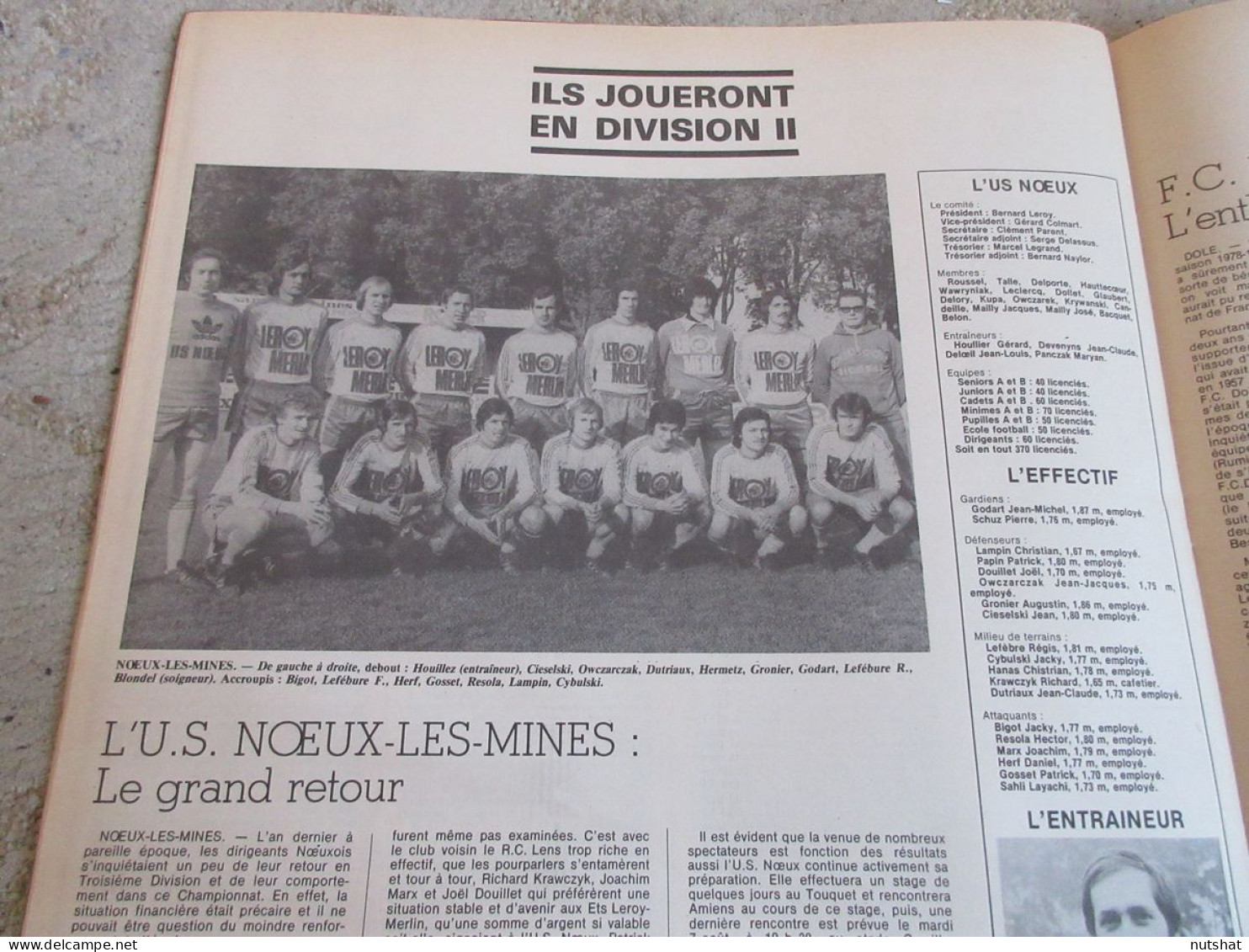 FRANCE FOOTBALL 1739 07.08.1979 Temine LAHZAMI NOEUX Les MINES CHPT ALLEMAGNE    - Otros & Sin Clasificación