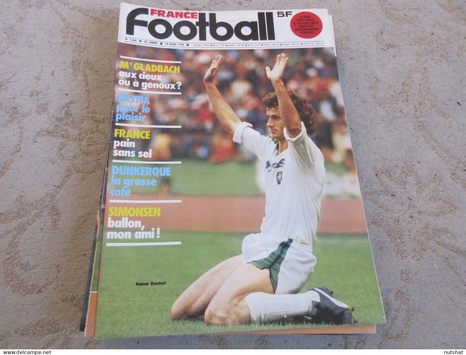 FRANCE FOOTBALL 1666 14.03.1978 Cl. PAPI FRANCE PORTUGAL BARONCHELLI DUNKERQUE   - Sonstige & Ohne Zuordnung