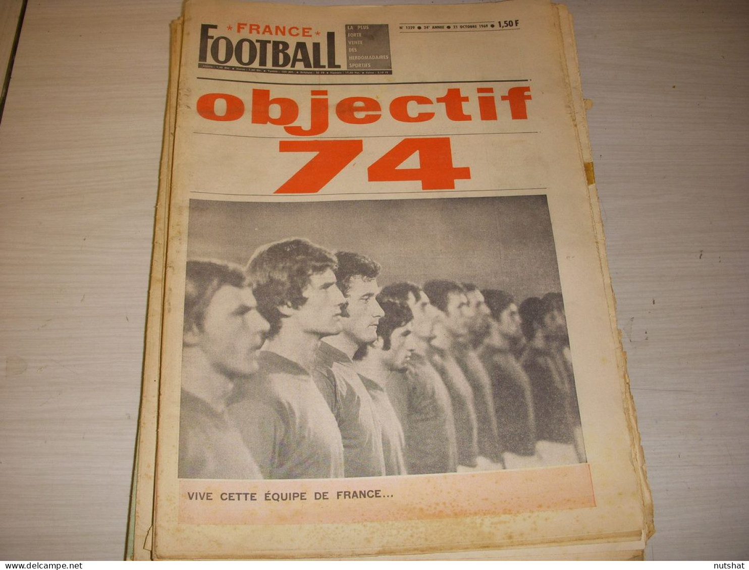 FRANCE FOOTBALL 1229 21.10.1969 EQUIPE De FRANCE ELIMINEE BERETA RENNES PROUFF - Other & Unclassified