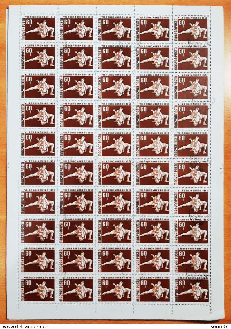 Hungria Pliego 50 Sellos Año 1958 Usado  Deportes - Used Stamps