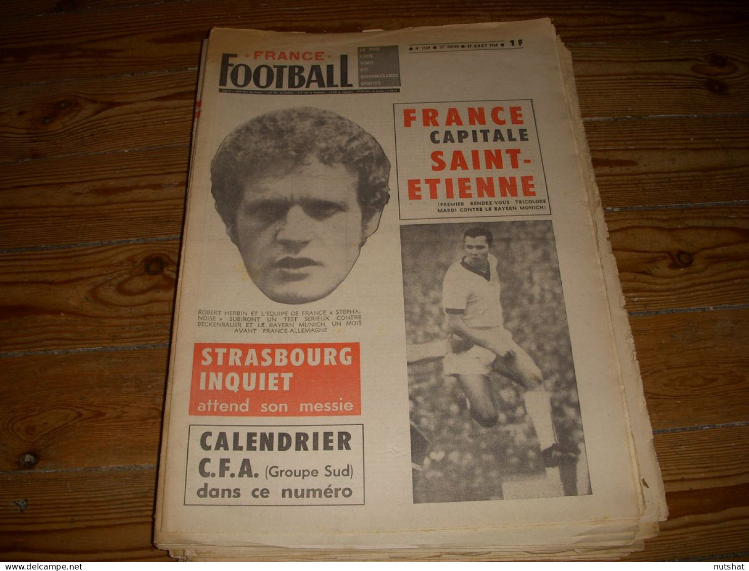 FRANCE FOOTBALL 1169 27.08.1968 Aime JACQUET Franz BECKENBAUER STRASBOURG LUCHON - Sonstige & Ohne Zuordnung