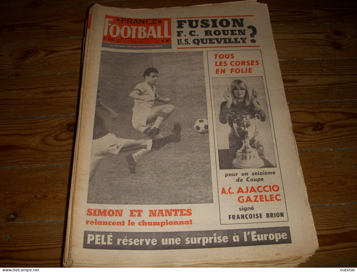 FRANCE FOOTBALL 1141 23.01.1968 NANTES SIMON BRESIL PELE Aimore MOREIRA  - Sonstige & Ohne Zuordnung