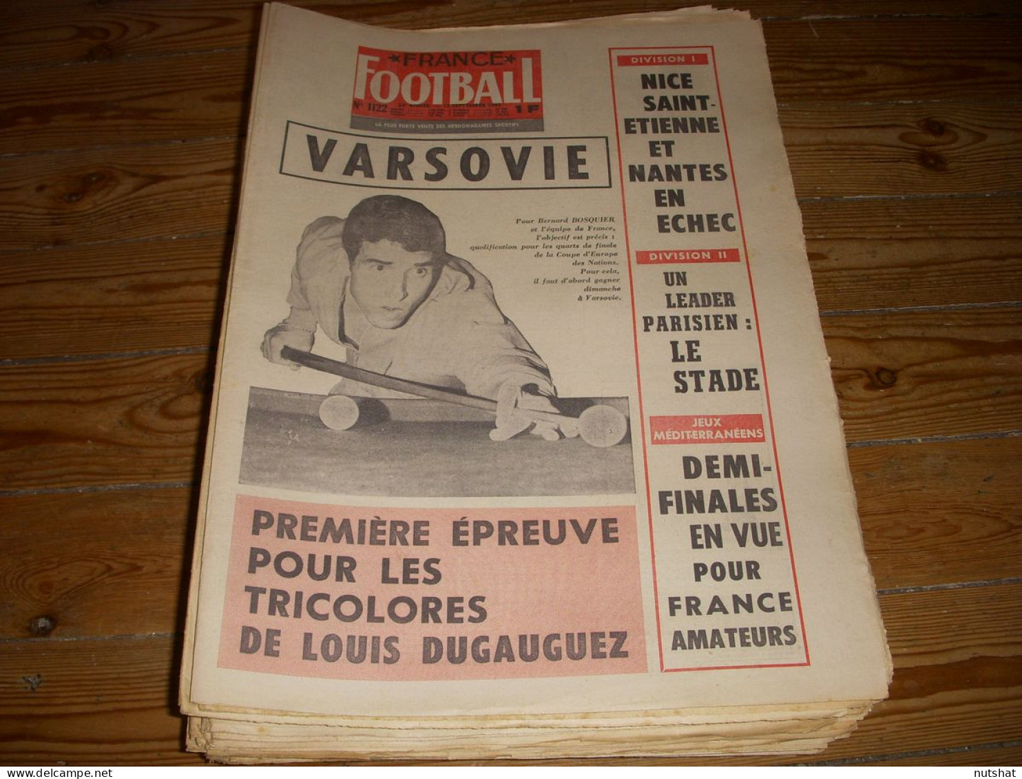 FRANCE FOOTBALL 1122 12.09.1967 Gilbert GRESS AVANT MATCH POLOGNE FRANCE  - Sonstige & Ohne Zuordnung