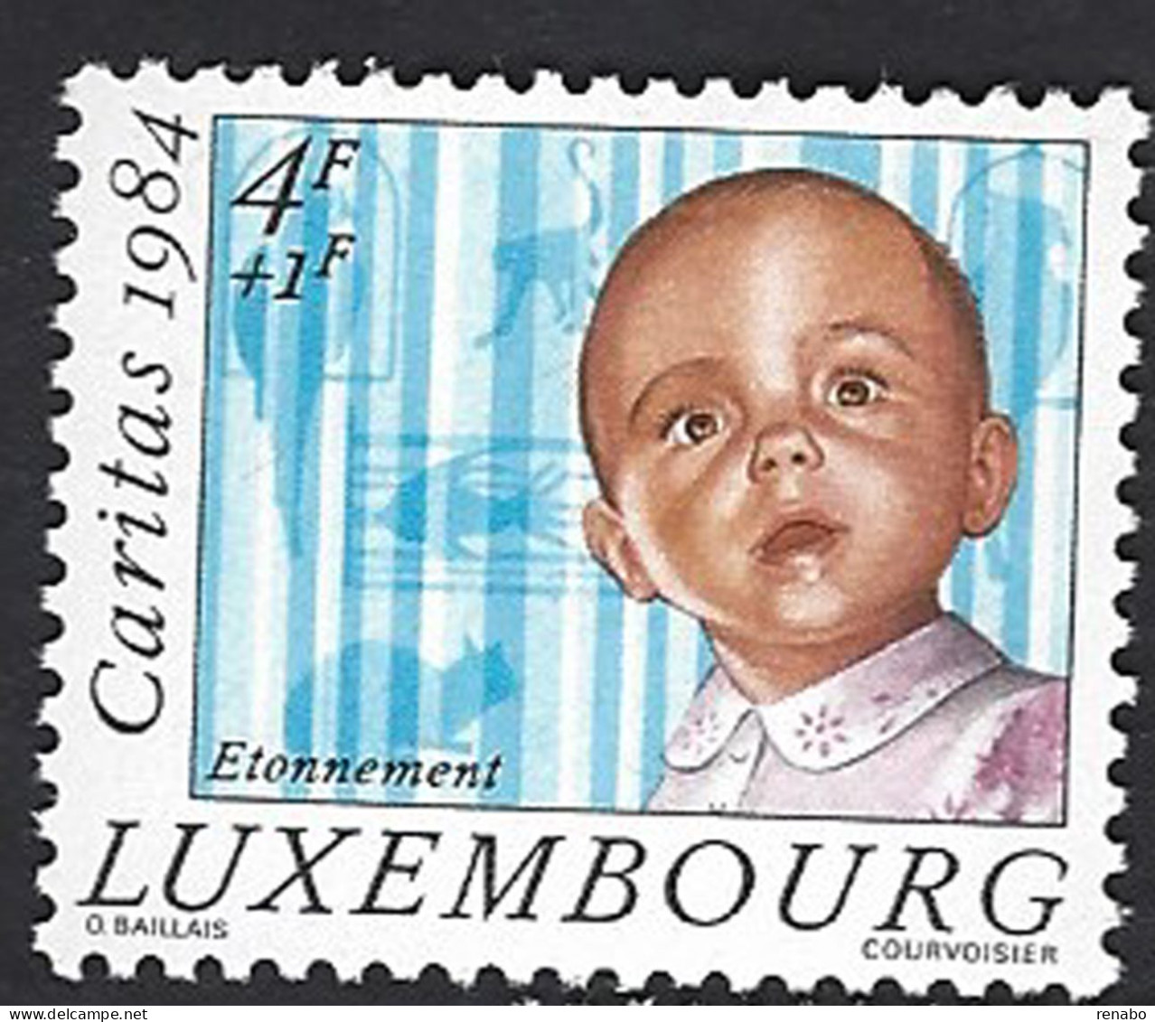 Luxembourg, Lussemburgo 1984; Complete Set, Children And Animals: CAT Monkey Fish, Flowers, Doll, Christmas. - Chats Domestiques