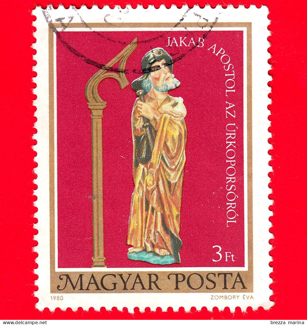 UNGHERIA - Usato - 1980 - Scrigno Di Pasqua Di Garamszentbenedek - Apostolo Giacomo - 3 - Used Stamps