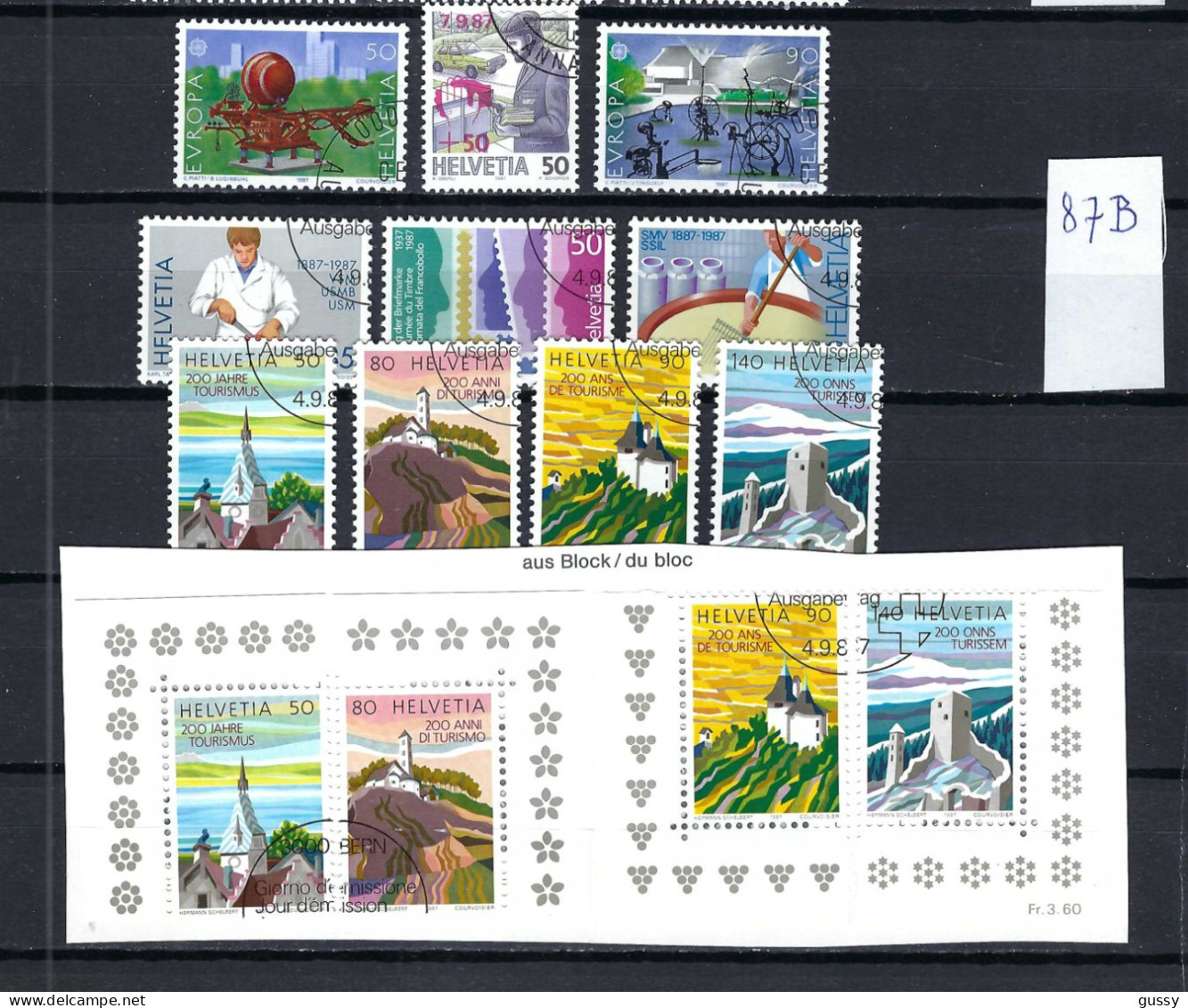 SUISSE 1987: Lot D'oblitérés - Used Stamps