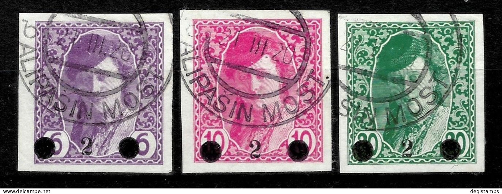 SHS - Bosnia Stamps 1919  Alipasin Most Cancel CV 280 Eur  MH Set Signed - Usados