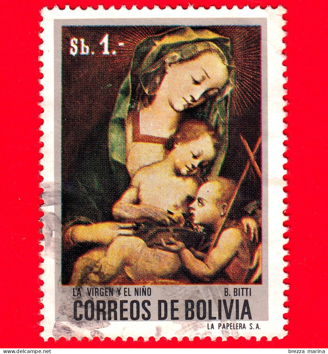 BOLIVIA - Usato - 1972 - Dipinto Di Bernardo Bitti  - Madonna Col Bambino - 1 - Bolivia