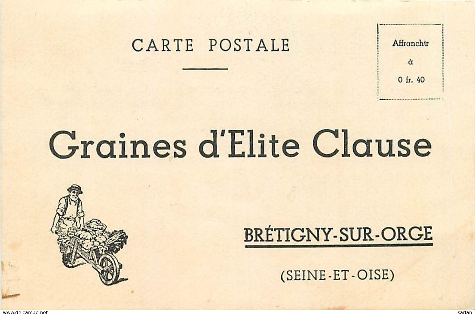 91 / BRETIGNY SUR ORGE / Carte Commerciale / Graines D'Elite Clause / * 515 14 - Bretigny Sur Orge