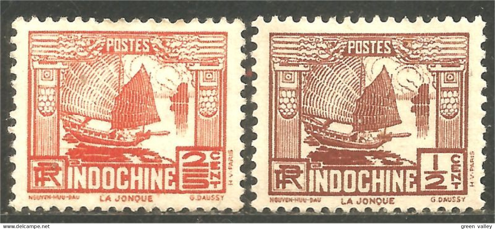379 Indochine Bateau Ship Boat Schiff Jonque Junk MH * Neuf (f3-CHI-134) - Unused Stamps